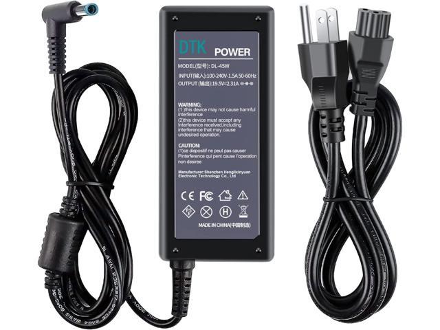 19.5V 2.31A 45W Ac Laptop Charger for Pavilion, Elitebook Folio, Stream Adapter for Notebook Computer PC Power Cord(Blue Tip: 4.5 X 3mm)