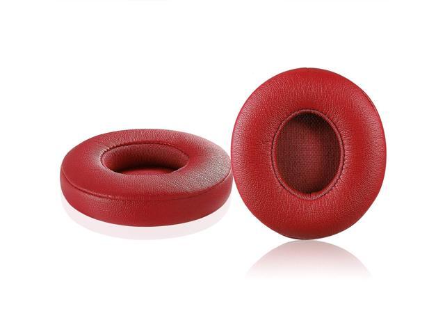 Wired Replacement Earpads, Memory Foam Ear Cushion Cover for On Ear Headphones ONLY, (Does NOT FIT Wireless) (Red)