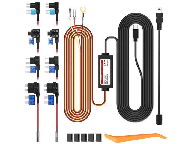 Smart Acc Hardwire Kit for Dash Cam, Enables Parking Mode Monitor, Converts 12V-30V to 5V/3A, Low Voltage Protection, LED Indicator, Applicable to...
