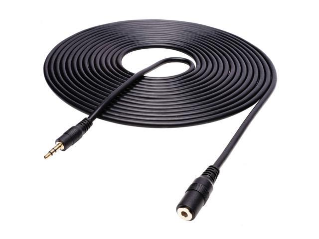 3.5mm Audio Cable - 3.5mm TRS Female to Male 20ft Extension Cord for Microphones, Headphones, and More