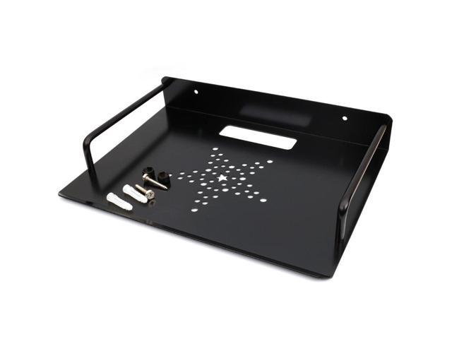 Wall Mount Shelf Bracket for TV Accessories WiFi Router TV Box Set Top Box (Black, 11.2'' x 8.2'')