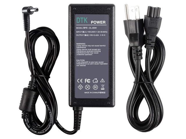 19V 3.42A 65W AC Adapter for Laptop Computer Charger Notebook PC Power Cord Supply Source Plug Connector Size: 5.5 x 2.5mm(Not fit 4.0x1.35mm)