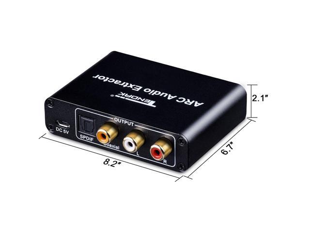 HDMI ARC Adapter, ARC Audio Extractor with Digital Optical TOSLINK SPDIF/Coaxial and Analog 3.5mm L/R Stereo Audio Converter for HDTV Soundbar...