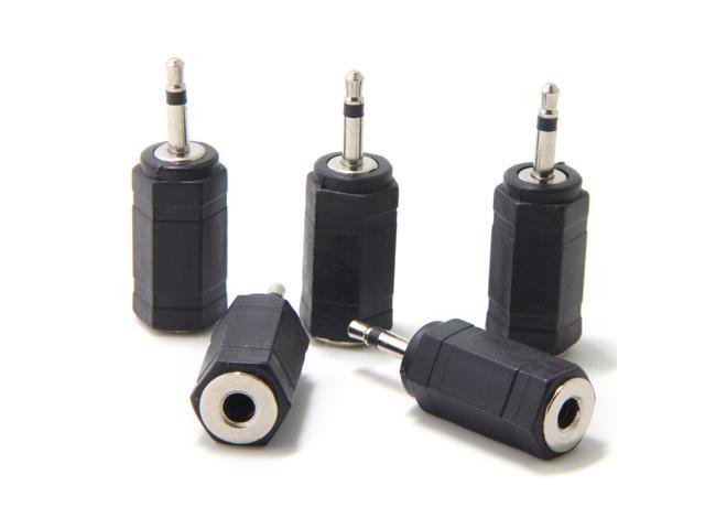 2.5mm to 3.5mm Adapter, 5-Pack 2.5mm Mono Plug to 3.5mm Mono Jack Adapter for Harmony Hub and IR Blaster, IR Emitter Extenders, IR Repeaters, IR...
