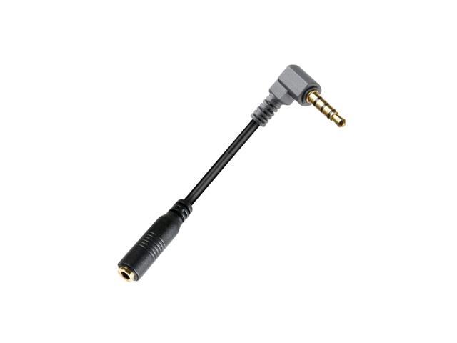 Replacement SC4 TRS-TRRS, TRS 3.5mm Female to TRRS Male Recording Microphone Adapter Cable Cord for iPhone, Smartphone & Other Devices