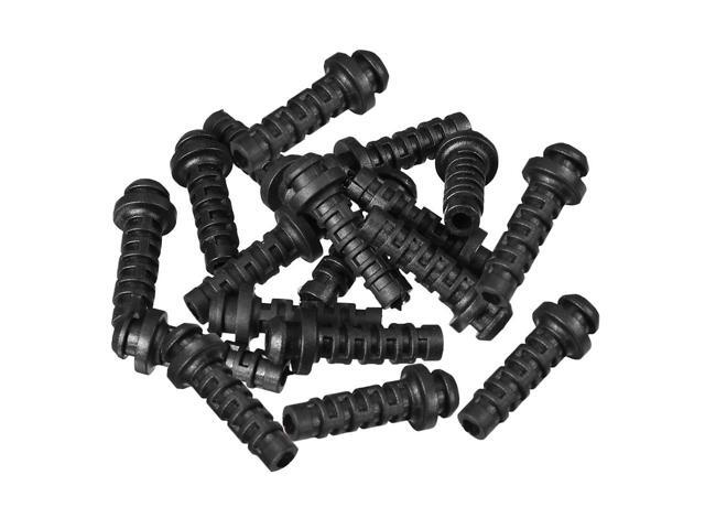 20pcs 3mm Inner Dia PVC Strain Relief Cord Boot Protector Power Tool Hose Black