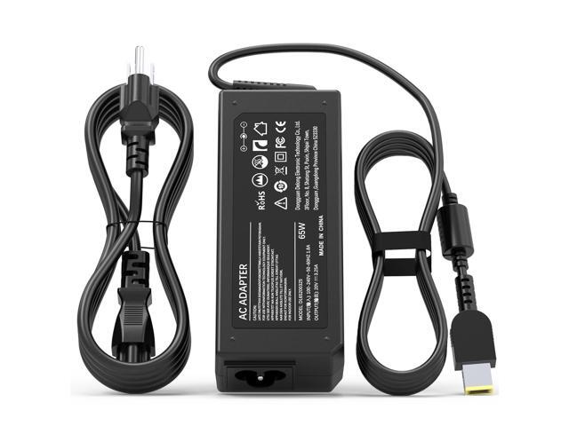 65W Laptop Charger Compatible with ThinkPad L440 L450 L460 L540 T440 T450 T460 E440 E450 E550 E560 X240 X250 X260 Yellow Square Tip AC Adapter