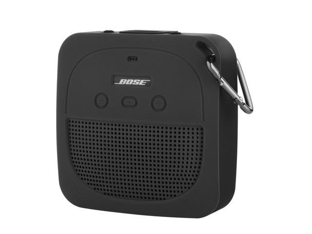 Silicone Case Sleeve Compatible with Waterproof Portable Speaker, Full Protective Stand Up Case Shockproof Travel Carry Case with Carabiner (Dark...