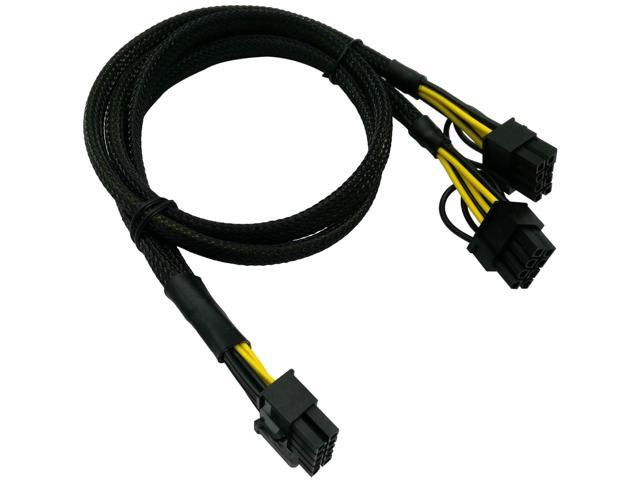 GPU Power Cable for DL580 DL585 DL980 G7 Server, 10 Pin to Dual PCI-E 8 Pin(6+2) Power Adapter Splitter 25-in(63.5cm)