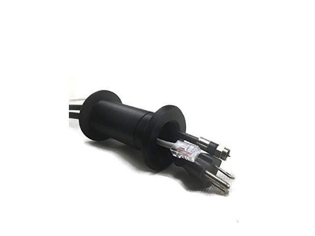 Cable Pass Through Wall Port 3 5/8' - 5 1/4' Wall Thickness (Black)