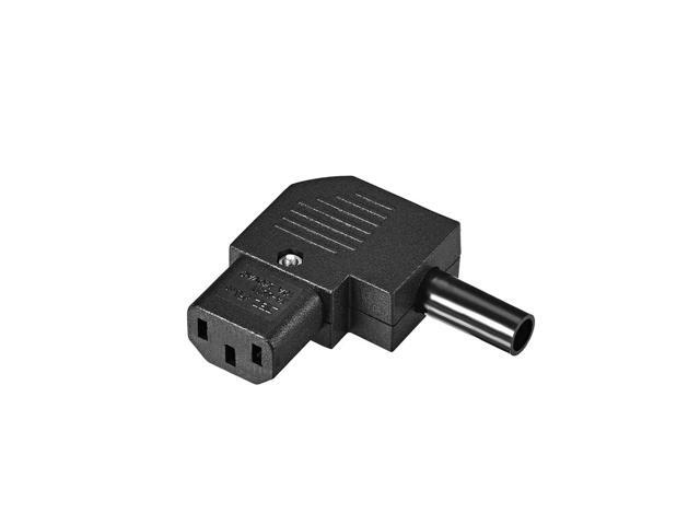 AC110-250V 10A Female IEC320 C13 Power Socket Adapter Connector Right Angle