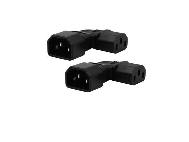 2-Pack Right Angle Power Adapter PDU Power Extension for LCD LED TV Wall Mount