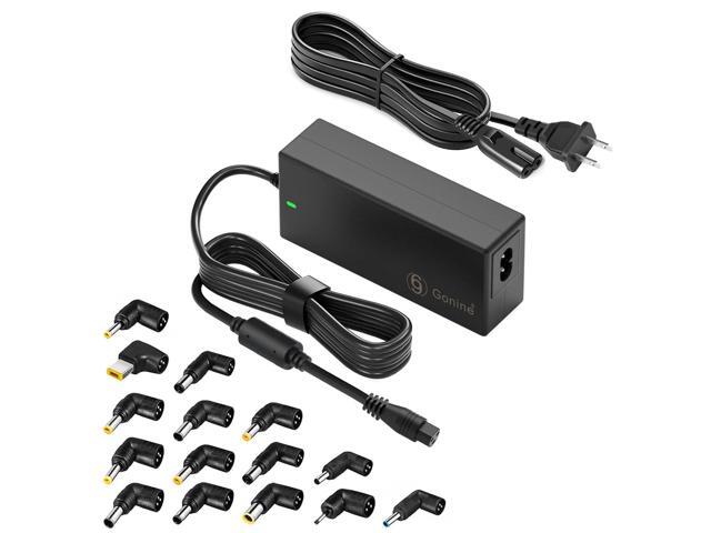 90W Laptop Charger Universal Power Supply Adapter, Compatible for 15V 18V 19V 19.5V 20V Notebook Chromebook Power Supply Cord with 15 Tips
