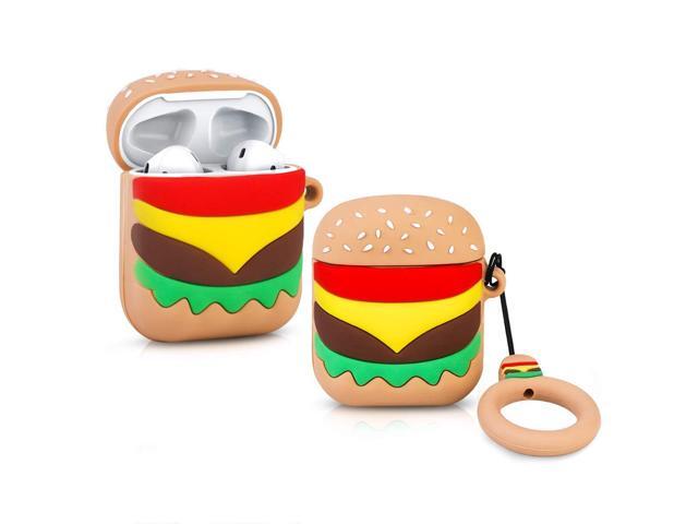 Funny Cute Cover Compatible for Airpods 1 & 2[Dessert Food Series][Best Gift for Girls Boys or Couples](Hamburger)