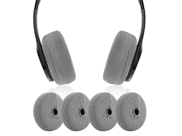 Earpads Sweater Cover Protectors with Knit Fabric for Headphones and Other Headsets with 1.57-3.14 Inch Ear Cushions [ 2 Pairs ] (Grey)
