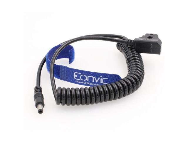 12V V-Mount D-Tap to 2.1 * 5.5mm DC Barrel Power Cable for Atomos Shogun Monitor (DC Coiled Cable)
