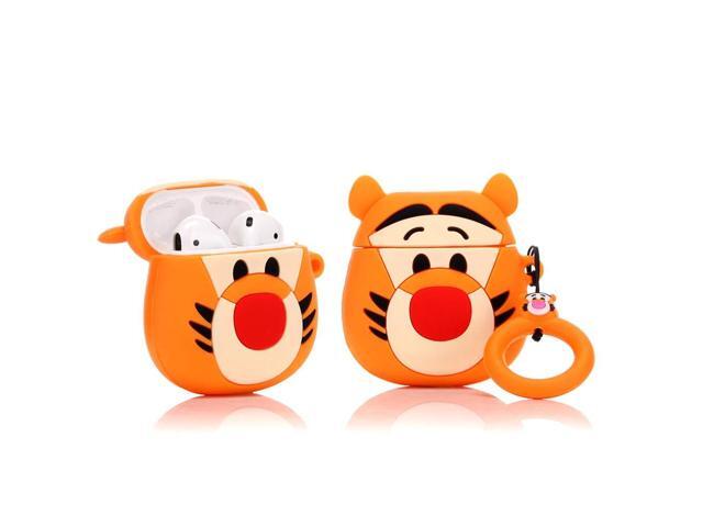 Funny Case Cover Compatible for Airpods 1 & 2[Cute Animal Design](Cute Tiger)