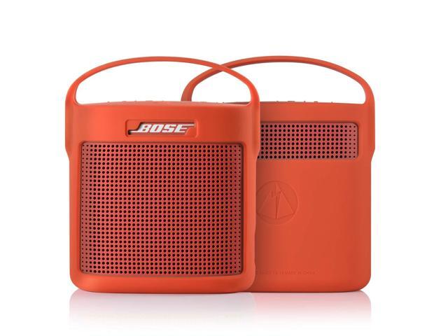 Silicone Case for Bluetooth Speaker, Travel Carrying Case Cover Stand Up Speaker Protective Case (Coral Red)