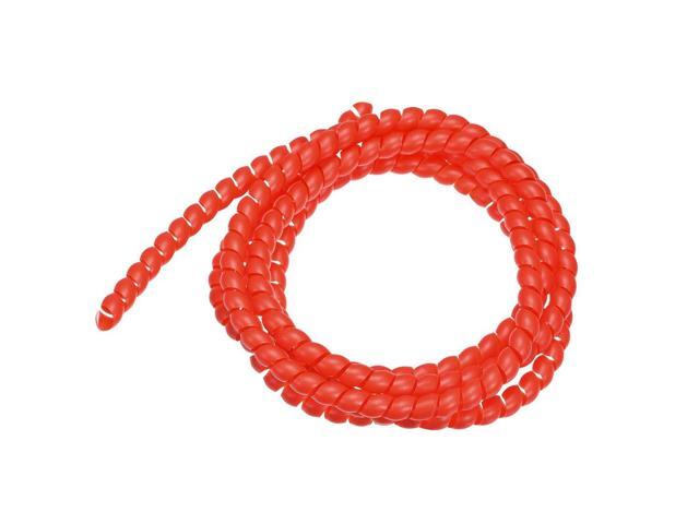 Flexible Spiral Cable Wrap Wire Cord Wraps Management Sleeve 12mm x 14mm Computer Wire Manage Cord 2 Meters Length Red
