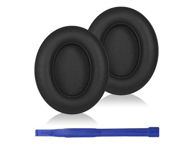 Replacement Earpads Ear Pads Soft Protein Leather Cushion Cups Cover Compatible with Wired Wireless Over-Ear Headphones (Black)