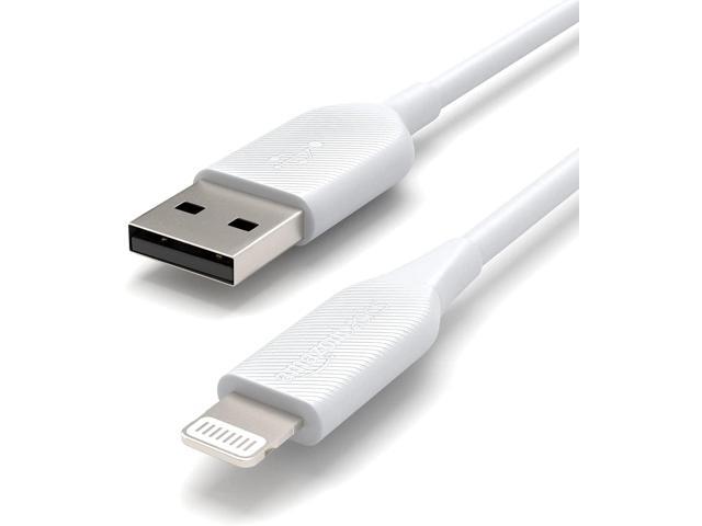 2-Pack USB-A to Lightning Cable, High Speed Data Sync, Charger for iPhone 14 13 12 11 X Xs Pro, Pro Max, Plus, iPad, 3 Foot, White