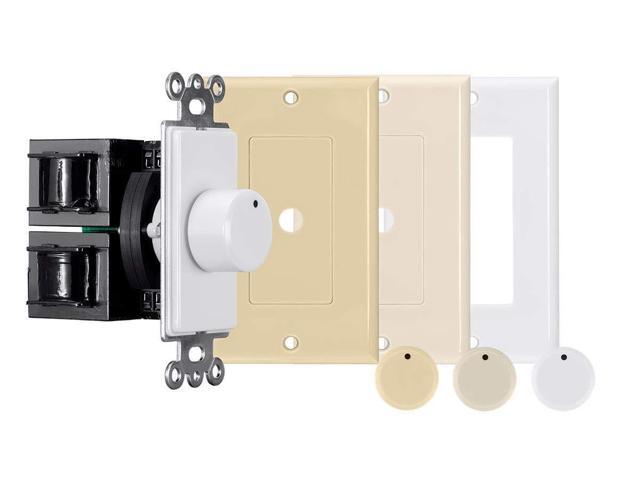 100W Rotary Impedance Matching Speaker Volume Control with Color Kit, Connect Multiple Speaker Pairs to a Single Power Amplifier or Receiver
