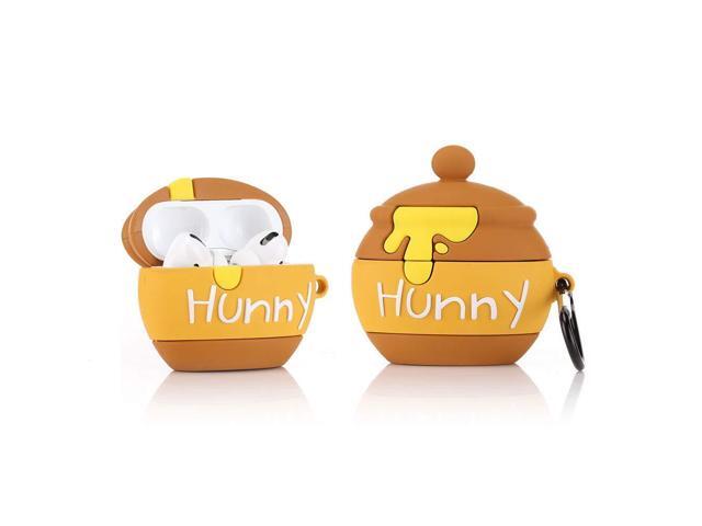 Silicone Case Compatible with Airpods Pro & Pro 2 Funny Cute Cover [Fruit Dessert Series](Honey Pot)