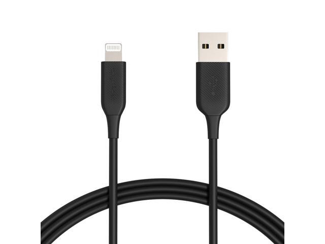 2-Pack USB-A to Lightning Charger Cable for iPhone 14 13 12 11 X Xs Pro, Pro Max, Plus, iPad, 6 Foot, Black
