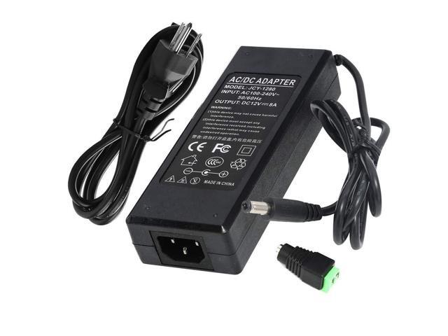 12V 8A 96W Power Supply Adapter AC to DC Converter Charger AC 110V ~ 240V to DC 12V 8Amp Transformer for Water Pump, CCTV, Computer Project
