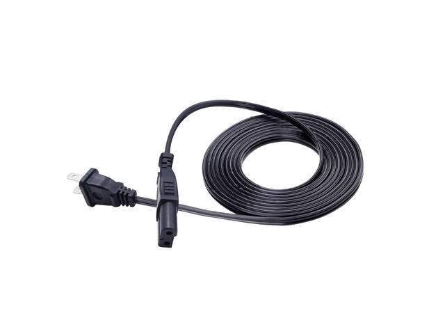 8ft Figure D Power Cord for Soundbar 2.0 Sound Bar Power Cord 2 Prong AC Extension Cable Replacement