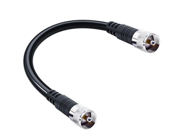 Coax Cable, 1ft 12inch Short Jumper Antenna Cable UHF Male Connector 50 ohm Low Loss for Ham Radio, Antenna Analyzer and SWR Meter