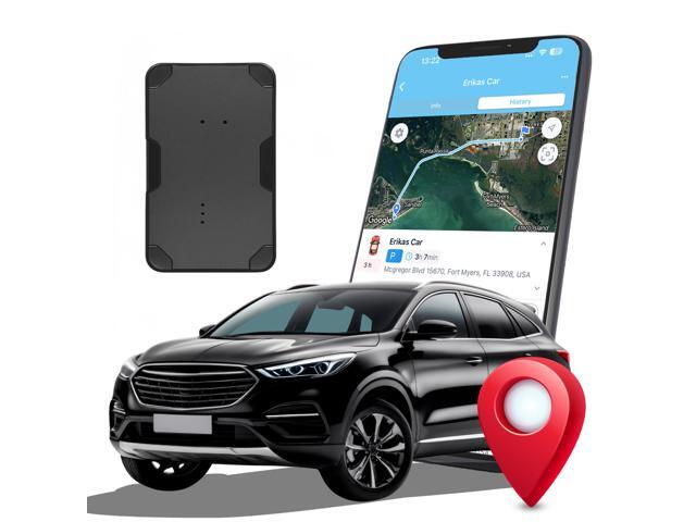 Tiny GPS Tracker for Vehicles - 1 Month Rechargeable Battery, Small Hidden Real-Time Tracking Device - Waterproof GPS for Cars, Trucks & Assets -...