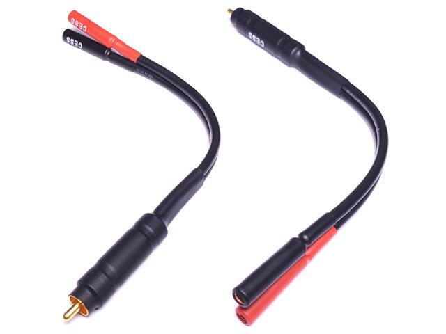 RCA Male Plug to Banana Female Jack Adapter Cable, 2 Pack