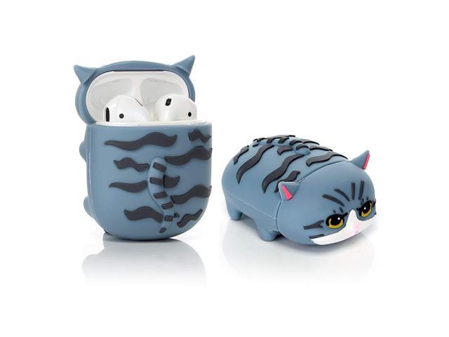 Case Compatible for Airpods with Funny Cute Cover [Cute Pet Design](Cat Blue)