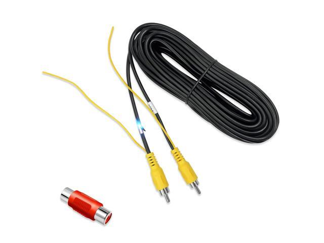 Backup Camera Video Cable, 32ft Double Shielded Car Rear View Camera RCA Extension Cord, Back Up Rearview Reverse Cam RCA Cable AV Connector...
