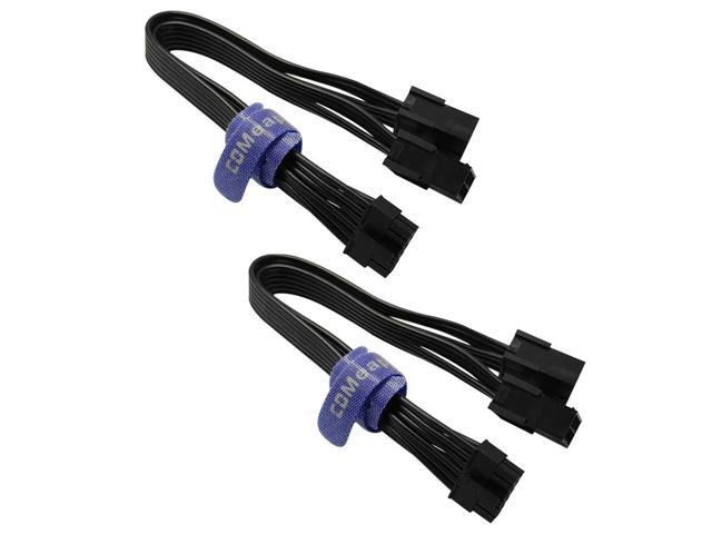 (2-Pack) 12 Pin GPU Cable, Dual PCIe 8 Pin Female to Mini 12 Pin Male GPU Power Adapter Extension for 30 Series GPU 9.5-inch (24cm)