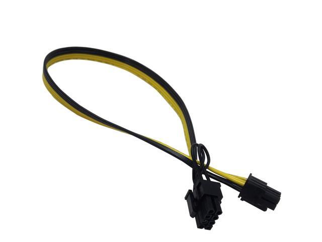 (2-Pack) 6 Pin to 8 Pin PCIe Adapter for PSUs, 6 Pin Male to 8 Pin (6+2) PCI Express Cable 20-inch(51cm)