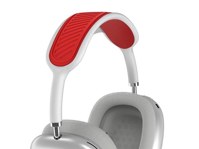 Cover for AirPods Max, Washable Soft Silicone Headphone Headband Protectors/Comfort Cushion/Top Pad Protector Sleeve (Red)