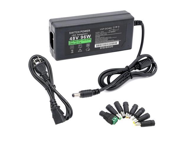 DC 48V 2A 48W Power Supply Adapter Transformer Switch AC 110V/240V to DC 48V 2A Switching Converter LED Driver for LED Strip Light CCTV Camera...