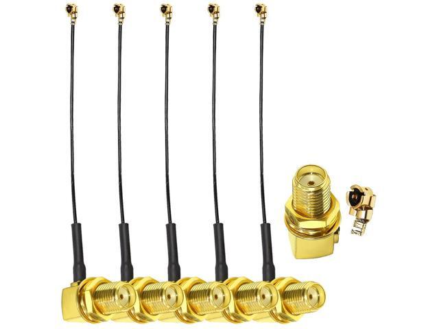 Coax Cable 6inch(15cm) Female Right Angle to UFL MHF1 Antenna Coaxial Cable 5pcs 1.13mm MHF1 for Antenna Bluetooth Module