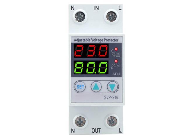 SVP916 100130VAC Adjustable Over and Under Voltage Protector Plastic Delay Reset Protector Voltage Protective Device(40A)