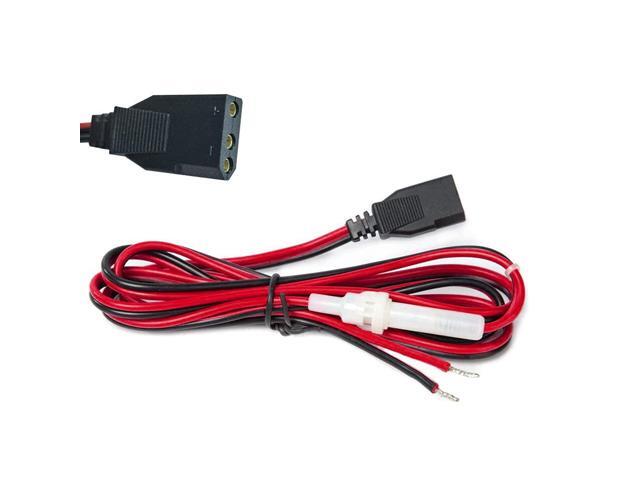 2-Wire CB Power Cable 3 Pin CB Power Cord with 15A Fuse Replacement CB Radio Power Cord (1 Pack)