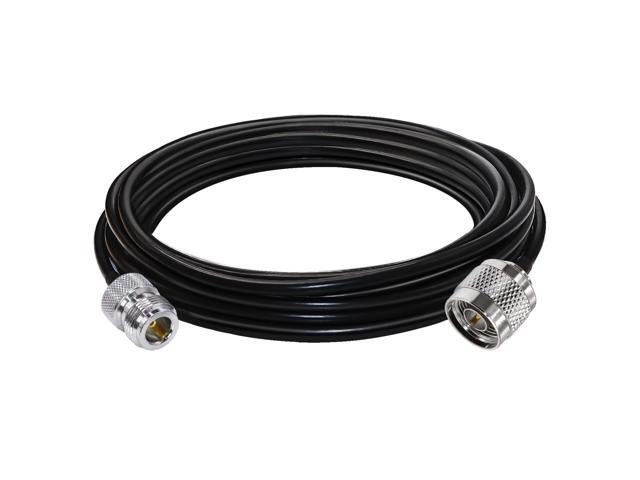 Male to Female Low Loss RF Coaxial Cable RG58 Extension Cable for WiFi/Router/ 3G/ 4G/ LTE Antenna Cable Male to Female 16.4ft(5M)