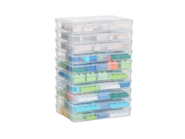 5' x 7' Photo Storage Boxes - Photo Organizer Cases Picture Storage Containers Box for Photos - 10 Pack (Clear)