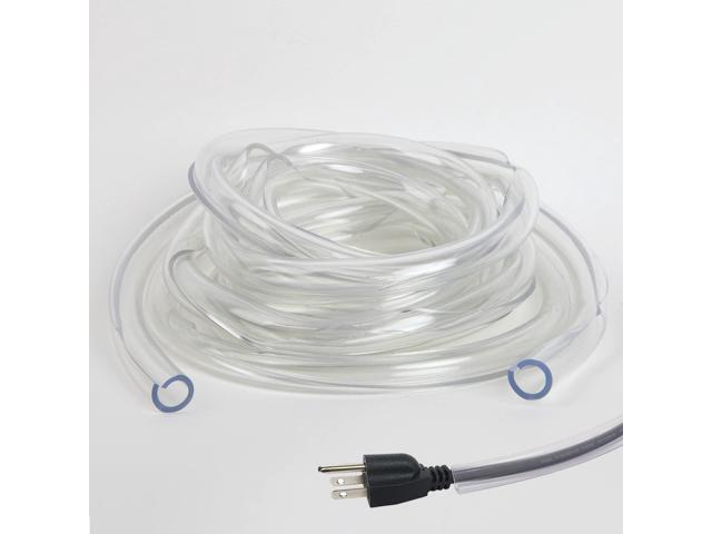 Cord Protector, 10Ft (305cm) Clear Protector Wire Flexible, Split Tubing Cable Sleeve for USB Charge/Power Cord Audio Video Cable/Cord, Unscented,...