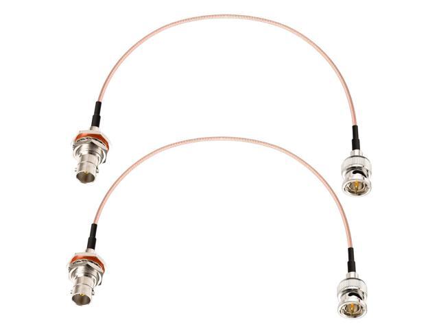 75 Ohm BNC Male to BNC Female Bulkhead Cable 12inch SDI Cable for HD-SDI 3G-SDI Recorder Camera Monitor Converter, SDI Video Cable 2-Pack