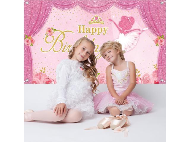 Birthday Party Decorations 5 x 3 ft Cute Ballet Photography Backdrops for Girls Birthday Baby Shower Dance Party Supplies Decorations
