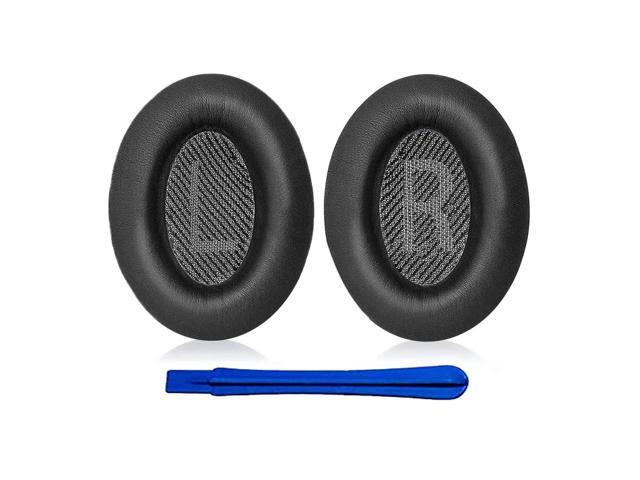 Earpads Cushions Replacement for QC35 & QC35ii Headphones Ear Pads, Soft Protein Leather, Noise Isolation Foam (Black)