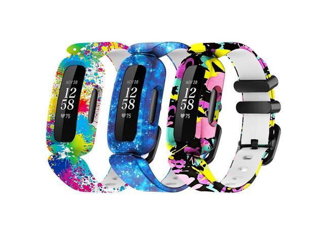 Floral Bands Replacement for Watch Band, Skin-Friendly Colorful Pattern Watchband Straps Wristband Bracelet Band Waterproof Accessories [3 Pack]