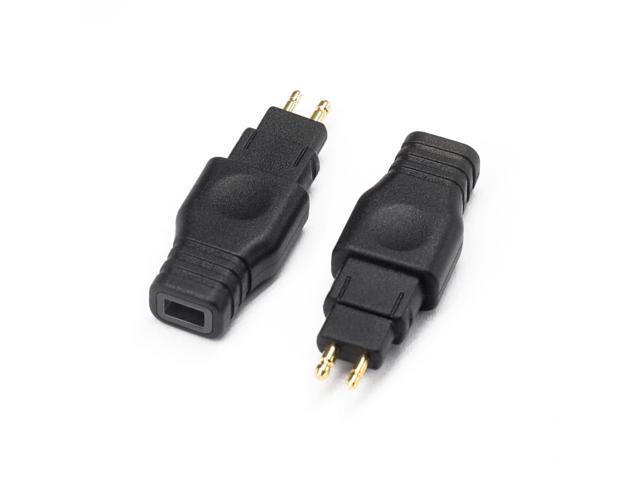 HD580 Male to 0.78 Female 0.78/0.75 2 Pin Cable Adapter Work for 0.78/0.75 2 Pin Connected to Headset Connector Black